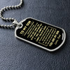 To My Son Gift From Dad | You Are My Son | Dog Tag Necklace Military Ball Chain