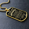 To My Son Gift From Dad | I'm So Proud Of You Love Dad | Dog Tag Necklace