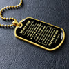 To My Son Gift From Dad | You Are My Son | Dog Tag Necklace Military Ball Chain