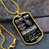 To My Son | I Hope You Believe In Your Self | Dog Tag Necklace Gift From Dad