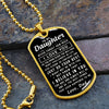 To My Daughter From Dad | Just Do Your Best | Dog Tag Necklace