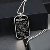To My Daughter From Dad | Just Do Your Best | Dog Tag Necklace