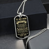 To My Son Gift From Dad | I'm So Proud Of You Love Dad | Dog Tag Necklace