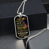 To My Son - I Will Always Have Your Back, DogTag Necklace Gift