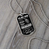 To My Son | I Hope You Believe In Your Self | Dog Tag Necklace Gift From Dad