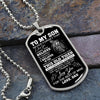 To My Son | I Hope You Believe In Your Self | Dog Tag Necklace Gift From Dad
