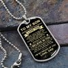 To My Son Gift From Dad | I'm So Proud Of You Love Dad | Dog Tag Necklace