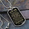 To My Son Gift From Dad | You Are My Son | Dog Tag Necklace Military Ball Chain
