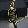 To My Son Gift From Dad | You Are My Son | Dog Tag Necklace Military Ball Chain