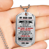 To My Son - Just Do Your Best, DogTag Necklace Gift Son