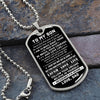 To My Son - Be Brave, Have Courage and Love Life - Dogtag Gift Son