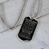 To My Son | You Will Never Lose | Dog Tag Necklace