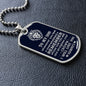 To My Son - Straighten Your Crown - Dog Tag Necklace