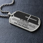 To My Dad - My Hero - Dog Tag Necklace