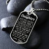 To My Daughter From Dad | Just Do Your Best | Dog Tag Necklace