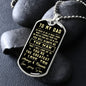 To My Dad - You Are The Greatest - Gift for Dad from Son - Dog Tag Necklace
