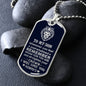To My Son - Straighten Your Crown - Dog Tag Necklace