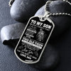 To My Son | I Hope You Believe In Your Self | Dog Tag Necklace Gift From Dad