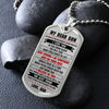 To My Son - Just Do Your Best, DogTag Necklace Gift Son