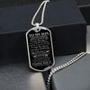 To My Son | You Will Never Lose | Dog Tag Necklace