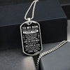 To My Son Gift From Dad | Just Do Your Best | Dog Tag Necklace Christmas Gift