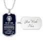 To My Son - Straighten Your Crown - Dog Tag Necklace