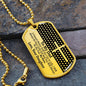 To My Dad - My Hero - Dog Tag Necklace