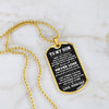 Son Never Lose, Dog Tag Necklace, Christmas Gift Idea, Son Gift from Dad