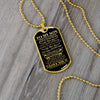 To My Son | You Will Never Lose | Dog Tag Necklace