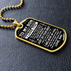 To My Son Gift From Dad | Just Do Your Best | Dog Tag Necklace Christmas Gift