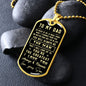 To My Dad - You Are The Greatest - Gift for Dad from Son - Dog Tag Necklace