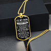 To My Son Gift From Dad | Just Do Your Best | Dog Tag Necklace Christmas Gift