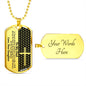 To My Dad - My Hero - Dog Tag Necklace