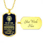 To My Son - Straighten Your Crown - Dog Tag Necklace