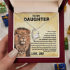 To My Daughter, This Old Lion, Forever Love Necklace. Gift for Daughter from Dad