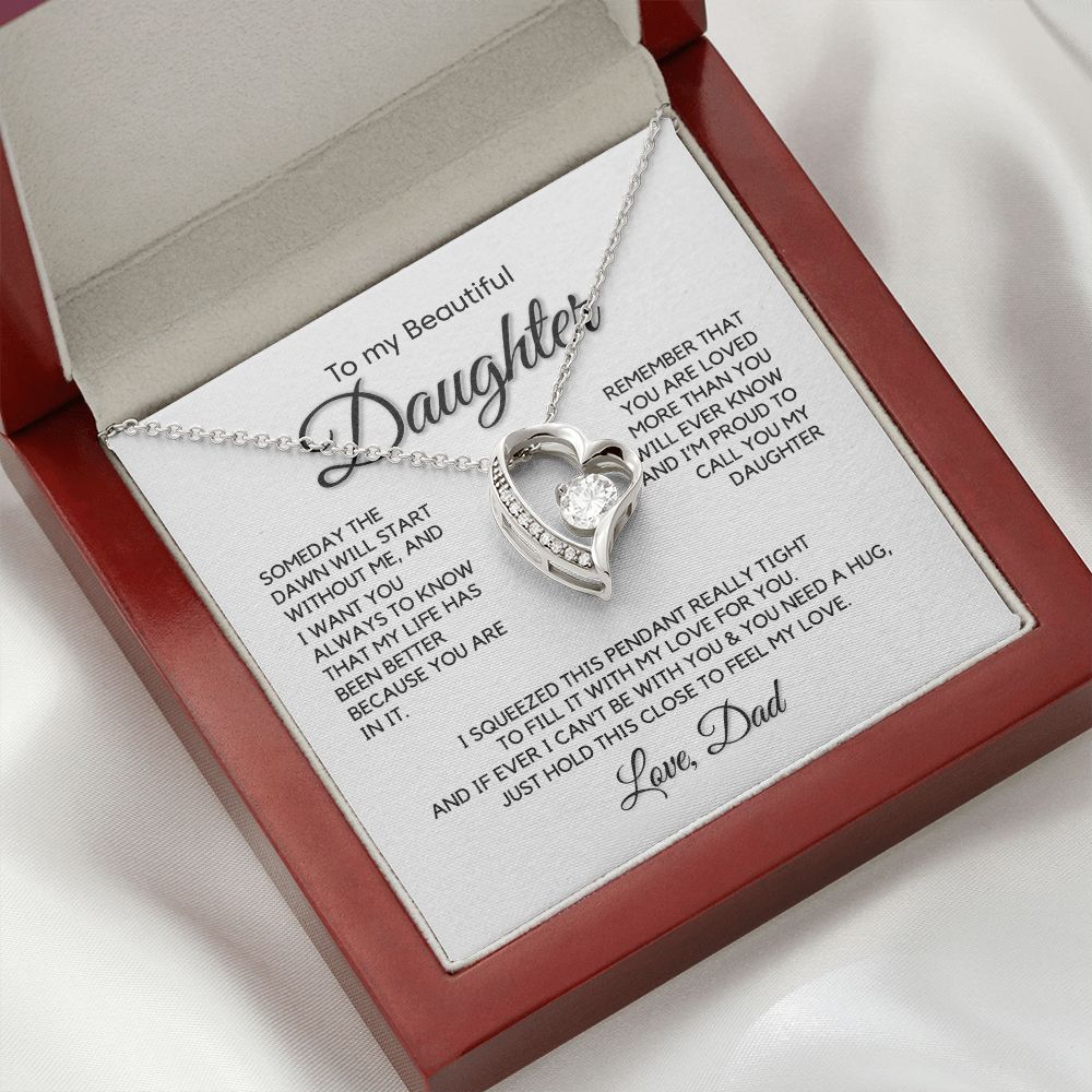 Daughter You Are Loved, Forever Love Necklace, Daughter Gift From Dad