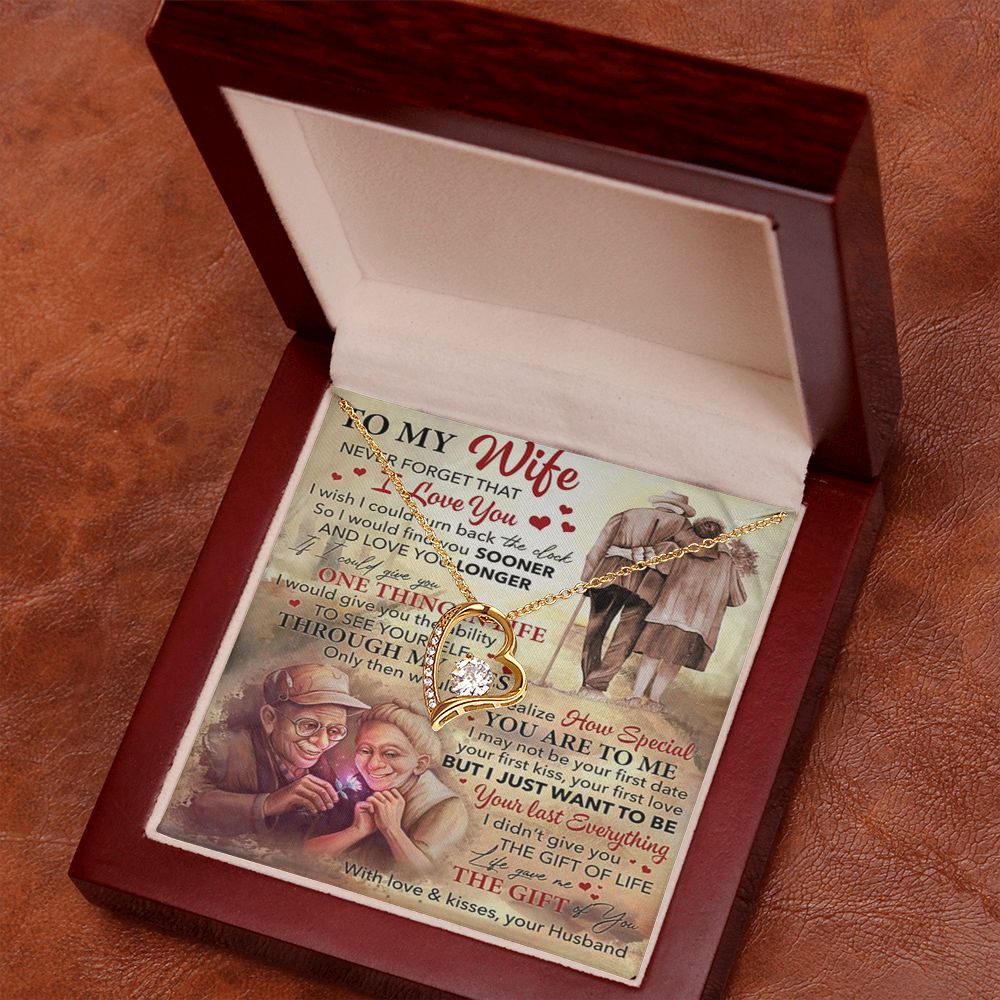 Romantic Gift For Wife | Never Forget That I Love You | Forever Love Necklace