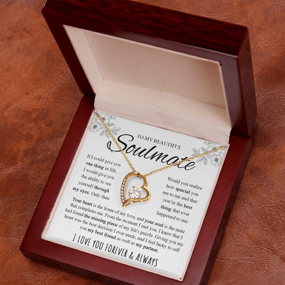 To My Beautiful Soulmate | Your Heart Is The Home Of My Love | Forever Love Necklace