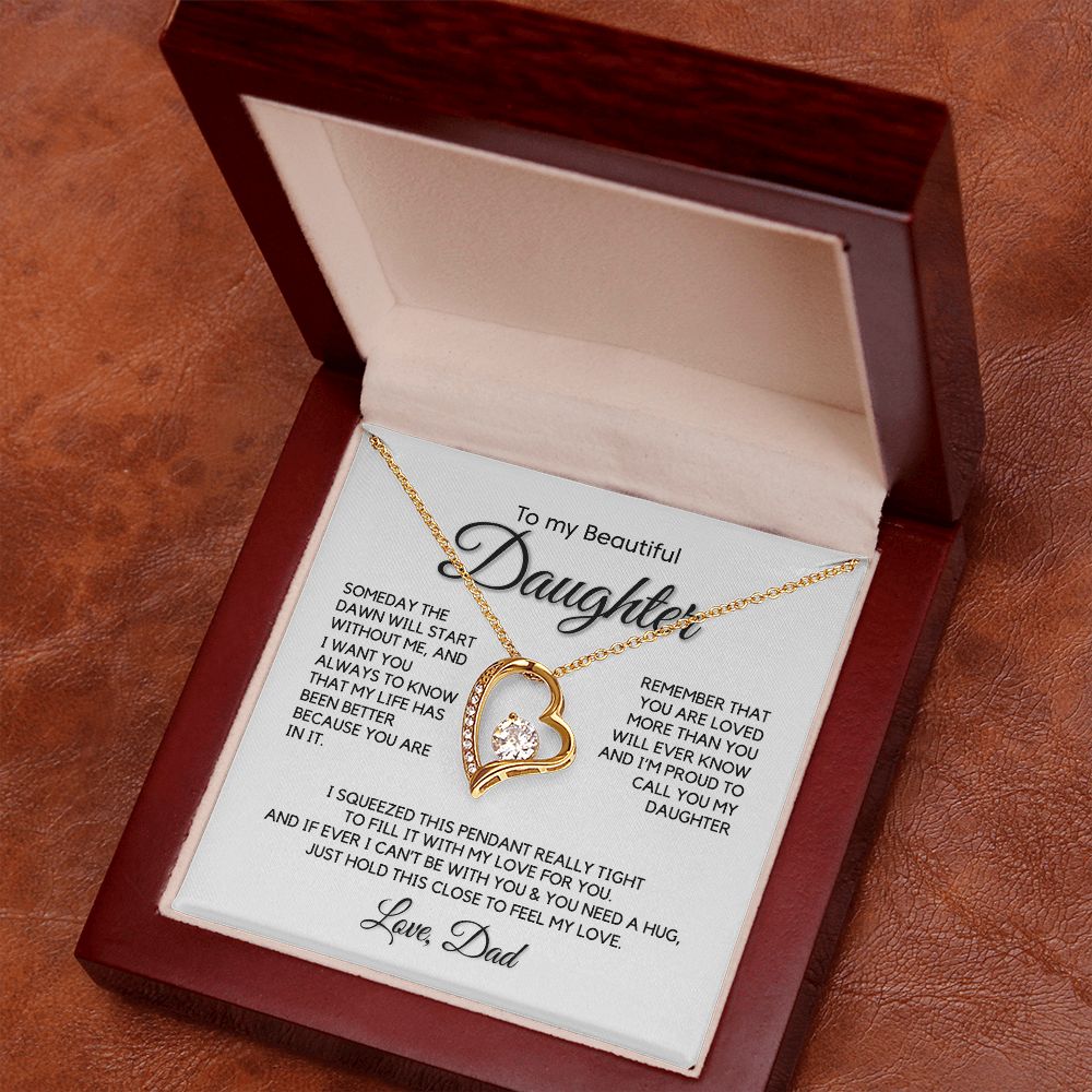 Daughter You Are Loved, Forever Love Necklace, Daughter Gift From Dad