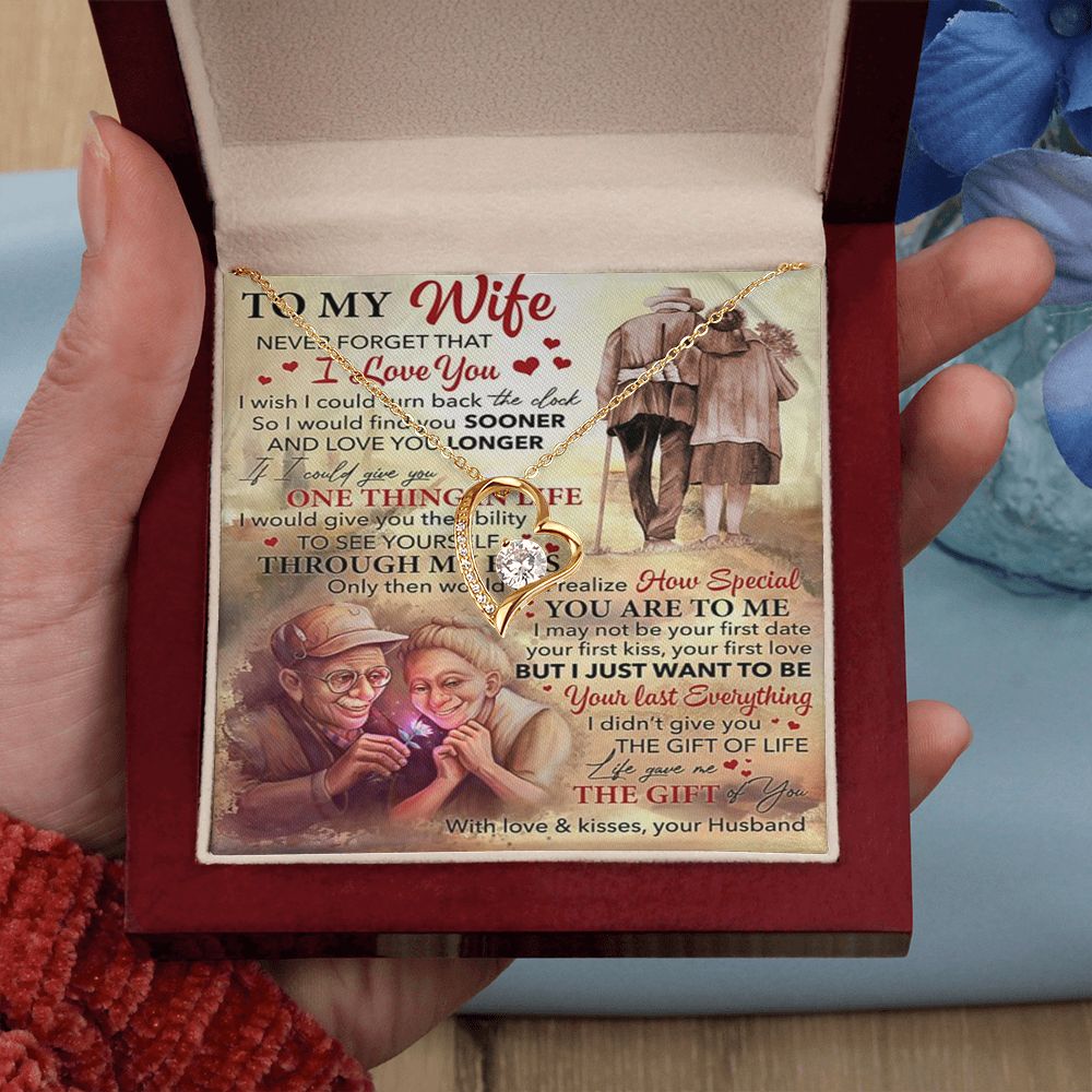 Romantic Gift For Wife | Never Forget That I Love You | Forever Love Necklace