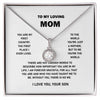 To My Loving Mom - Gifts for Mom From Son - Forever Grateful - Eternal Hope Necklace