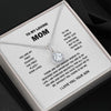 To My Loving Mom - Gifts for Mom From Son - Forever Grateful - Eternal Hope Necklace