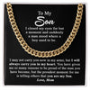 To My Son Gift From Mom - Proudest Moment - Cuban Link Chain Necklace