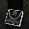To My Son - My Heart - Cuban Link Chain Necklace