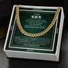 To My Son - Straighten Your Crown, Cuban Link Chain Necklace Gift Son
