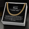 To My Dear Son - Stay Strong - Cuban Link Chain Necklace