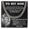 To My Son From Dad | Always In Your Heart | Cuban Link Chain