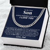 To My Dear Son Gift From Dad | Always Remember | Cuban Link Chain