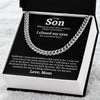 To My Son - My Heart - Cuban Link Chain Necklace