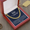 To My Dear Son Gift From Dad | Always Remember | Cuban Link Chain